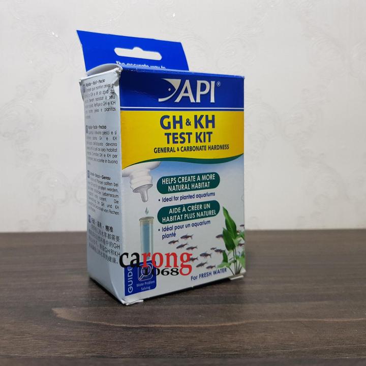 Kiểm tra độ kiềm KH carbonate hardness và tổng độ cứng GH total hardness của môi trường nước ngọt API GH & KH Test