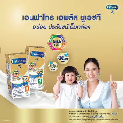 【ส่งฟรี】นมกล่อง เอนฟาโกร ยูเอชที สูตร4 ชนิดจืด (24 กล่อง) x2 ลัง Enfagrow UHT Stage4 Plain (24 boxes) x2 cases【คุ้มค่า】