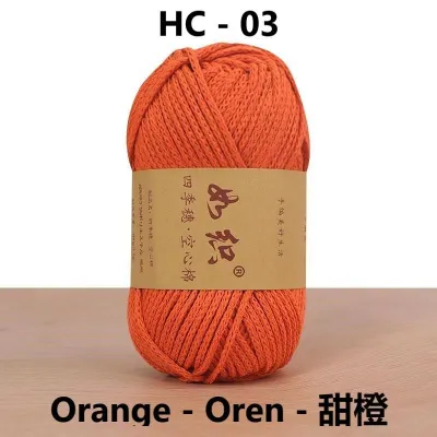 Benang Kait Cotton Hollow -100g - 2mm Cotton yarn Hollow - DIY Crochet & Knitting - Handmade - Bag Accessories