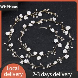 [COD] WHPHous Ship within 24 hours Headbands Wedding Hair Accessories Handmade Floral Rhinestone Hair Ornament For Bride Girls