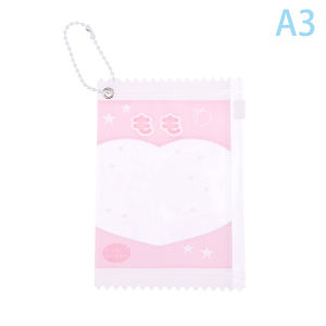 Minwen 1 cái dễ thương trong suốt kẹo Túi đạo cụ lưu trữ huy hiệu hiển thị Túi Mặt dây chuyền bảo vệ vỏ Thẻ Tay Áo chủ Túi