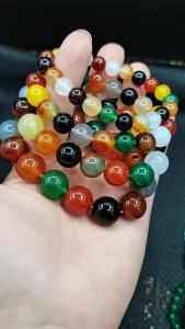 [cheapest] Hantar Stok China XXXXXXXXXXX[  Penilaian ] Gelang Lelaki dan Wanita Kristal Rantai Tangan Akik Berwarna-Warni   Akik Gula-Gula Pelbagai Batu Semula Jadi