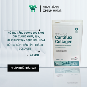 Thực phẩm bảo vệ sức khỏe Mezina Cartiflex Collagen  [60 viên] - Viên uống hỗ trợ tăng cường sức khỏe xương khớp sụn giúp khớp vận động linh hoạt