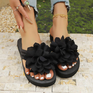 Free Shipping Plus-Size Floral Flip-Flops Comfortable And Non-Slip WomenS Sandals Flat-Soled WomenS Shoes Hot-Selling Item