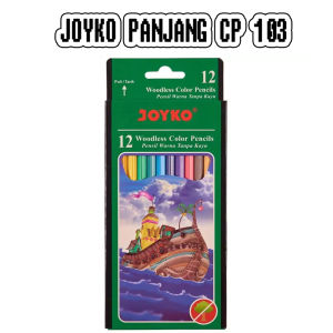 MR Joyko Pensil Warna Panjang CP 103 / Pendek CP 107 / 1 Pack isi 12 Pensil Joyko Color Pencil Pinsil Warna