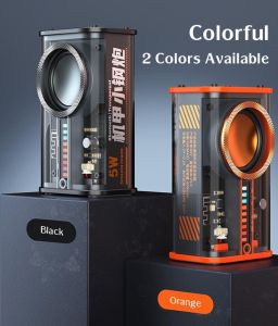 Transparent Mech Wind Wireless Bluetooth Speaker 360° Surround Shocking Sound Effect