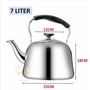 MLK Extra Tebal Whistling Kettle Stainless Steel Hotel Guna Cerek Berdesis Berbunyi Safety Selamat