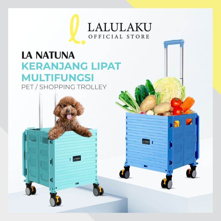 Trolley Troli Lipat Anjing Dog Stroller Keranjang Barang Belanja ...