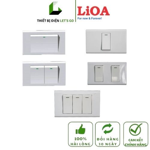 Công Tắc Đơn, Đôi, Ba Chữ Nhật 10A-20A Series E20 Art LiOA [CHÍNH HÃNG ...