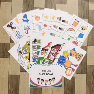 [SALE] [HỌC LIỆU CHO BÉ] Ghép bóng - Tìm hình phù hợp  - Đồ chơi giáo dục sớm Montessori