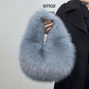 [ Hot Fashion ] Túi Lông Xách Tay Dễ Thương Cho Các Bạn Trẻ Mùa Lạnh Nhiều Màu Sắc Thu Hút Ánh Nhìn