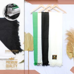 sorban hitam polos panjang