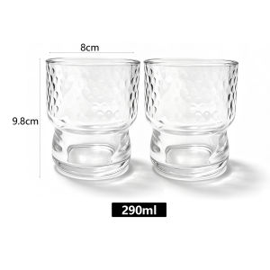 High-value raindrop hammered cup simple household glass for coffee milk and daily drinking