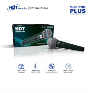 Original HDT Hyundai P-98 PRO HDT Heavy Duty Professional Dynamic Microphone With 10M Mic Wire And Foam