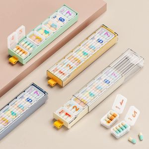 1pcs 7 Days A Week Pill Box Medicine Box Portable Storage Box Sealed Tablets