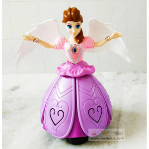 Children toys Angel Girl or Little Princess Rotating Dancing with music and light