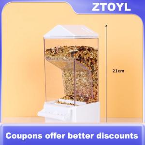 【ZTOYL】 Large Capacity Pet Parrot Automatic Feeder Bird Cage Food Box Husk Separation Anti-splash Integrated Splash Feeder Pet Supplies