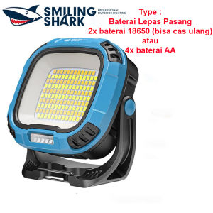 Senter Smiling Shark GZ0892A SmilingShark GZ 0892A COB Magnetic Work Light White/Yellow/Red Waterproof