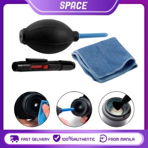 3Pcs Camera Lens Cleaner Kit DSLR Lens Digital Camera Sensor Cleaning Tools Pen Air Dust Blower Fiber Cloth Professional Camera Lens Cleaners Accessories
