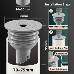 90° Sealed Drain Switch Deodorant Sealed Floor Drain Plug Drainage Round Deodorant Sealed Basin Cover
