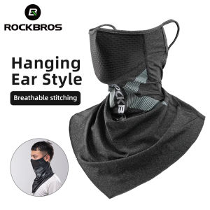 ROCKBROS ขี่จักรยานหน้ากากใบหน้าผ้าไหมน้ำแข็งฤดูร้อนป้องกันรังสียูวีป้องกันแสงแดดไหมพรมสำหรับผู้ชายผู้หญิงแห้งเร็วตกปลาตั้งแคมป์เดินป่าใบหน้าปก
