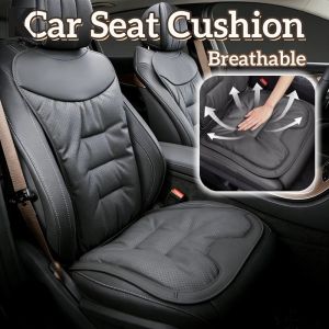 Keranixy Car Seat Cushions Universal Breathable Soft Car Leather Seat Cushion Backrest Non-slip Protect Pad