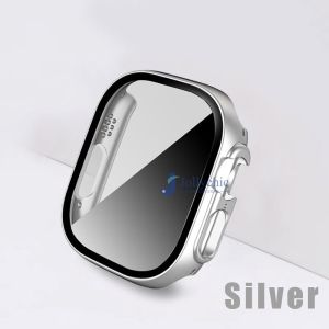 กระจก + เคสสำหรับ Apple Watch อัลตร้า49มม. 40มม. 44 41มม. 45มม. 38 42กันชนส่วนตัวปกป้องหน้าจอสำหรับ I Watch 8/7 /Se/ 6/5/4/3/2/1