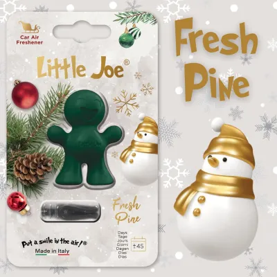 Little Joe Car Air Freshener | Metalic Cedarwood Musk Ginger Scents | Long-Lasting Vent Clip Air Freshener | Made in Italy