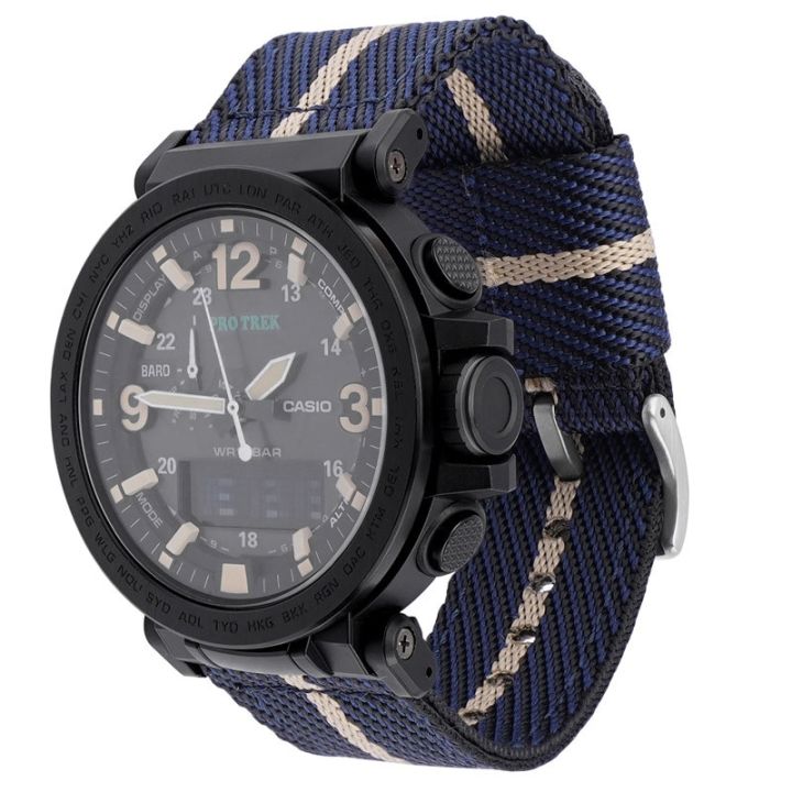 24mm Nylon Canvas Strap for Casio G-SHOCK PRW-6600 PRG-600YB PRG