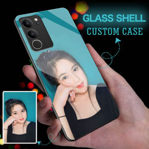 Custom Case Foto Bebas Bisa Tambah Nama Softcase Glass Kilat Op /Vi/Xia/Real /ip /Sam /Inf