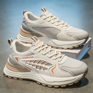 autumn mens shoes breathable mesh sports shoes Korean style trendy and versatile thick-soled casual dad shoes