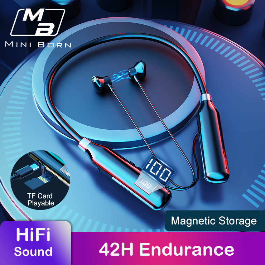 Mini Born TWS Auricolare Cuffie Bluetooth senza fili Cuffie intrauricolari Auricolari appesi al collo Auricolari appesi al collo Auricolare sportivo impermeabile HIFI Stere_voghion.com