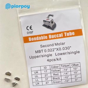 1Bag Bondable Buccal Tube Upper Single Lower Single Roth MBT