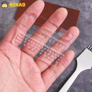 【N2HAO】 4mm Multi-functional Thickened Transparent Puller Acrylic Rounded Cutting Distance Ruler Hitting Auxiliary Manual Leather Tool