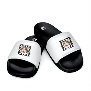 Terbaru Sandal Slop Slip On Slide KM01 Black Sendal Pria Wanita Dewasa Casual Size 38-43