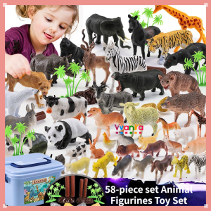 Animal Figurines Toys Realistic Jumbo Wild Zoo Animals Figurines African Jungle Animal Toys for Toddlers