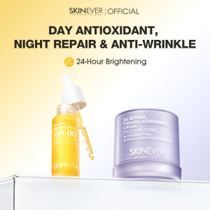 SKINEVER【Morning C Night A Cream】5% Vitamin C Antioxidant Brightening Moisturizer + 3A Retinol Anti-Aging Moisturizer│Fine Lines│Smooth Skin│Intensive Repair