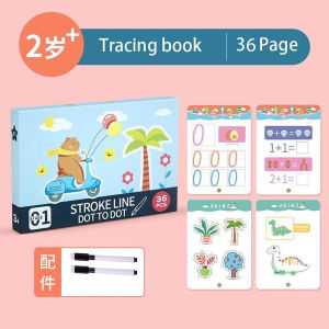 Pen Control Training Copybook 128 Paper Hard Pen Calligraphy Painting Book Simple Strokes Kindergarten