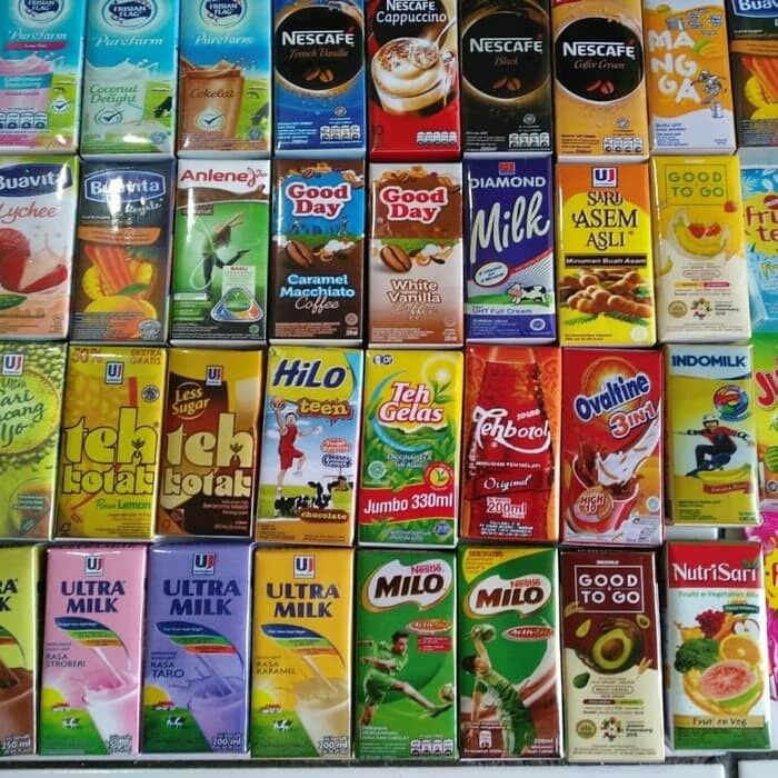2in1 Magnet Ganci Kulkas Model Minuman Kotak Lucu dan Imut Pajangan Magnet Kulkas Hiasan Dapur Kado dan Souvenir - RANDOM