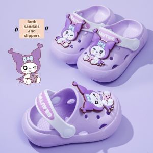 #COD Kids Anti Slip Cartoon Sandals with Cute 3D Soft & Breathable EVA Beach Hole Slippers for Children