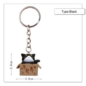 Cute Cartoon Kittens Keychain Cure Animal Key Chain Creative Cat Pendant for Women Car Keyring Purse Bag Accessories DIY Gifts