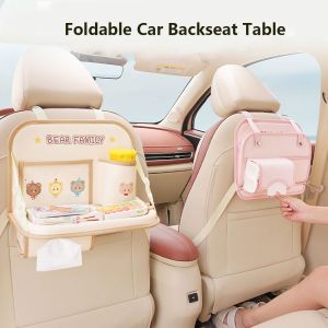 COSE Food Tray Car Back Seat Tray Folding Large Capacity Foldable Car Backseat Table Multi-Function Waterproof Car Work Dining Table Car Organizer