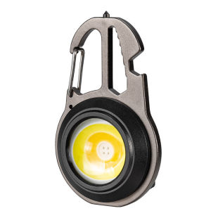 VTTO มินิไฟฉายแบบชาร์จแสงจ้าซังพวงกุญแจแสง USB ชาร์จฉุกเฉินโคมไฟ LED แสงทำงานแบบพกพากลางแจ้งตั้งแคมป์ไฟ