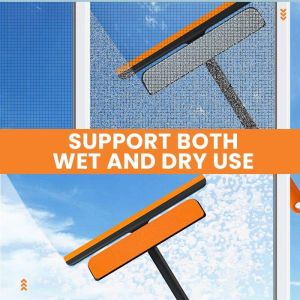 [SG SELLER] 3 In 1 Multifunctional Cleaning Brush Kitchen Bathroom Countertop Floor Windows Disassembly-free Cleaning Window Wiper Artifact Glass Wiper