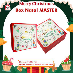 (1 Pcs) Box Kue Natal MASTER 20x20x8cm / Dus Kado Natal Christmas