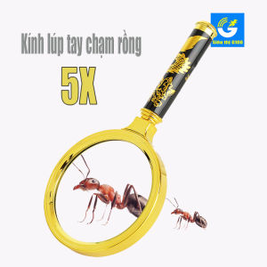 Kính lúp phóng đại 5x tay cầm hình rồng giả cổ size lớn 10cm