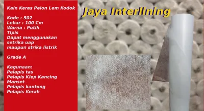 Kain Keras Iterlining Lem Kodok Pelon Tipis Meteran