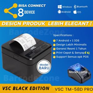 PRINTER BLUETOOTH THERMAL KASIR VSC TM-58D PRO THERMAL PRINTER - RJ 11 - LEBIH JELAS DAN CEPAT