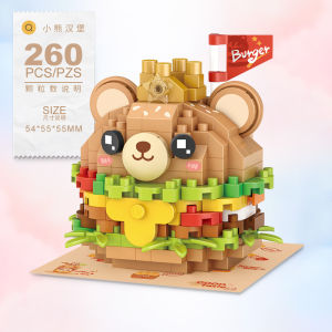 ของเล่นประกอบบล็อคอนุภาค Sweetheartism ของเล่นเสริมพัฒนาการ ไอศกรีม อาหาร ของเล่นอนุภาคขนาดเล็ก เครื่องประดับ ของขวัญสร้างสรรค์ ทำด้วยมือ