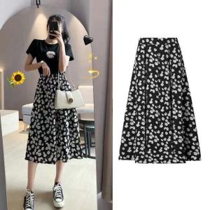 Váy Lửng Nữ Ngọt Ngào Tuye Hoa A-Line Váy Daisy Váy Váy Rộng Cho Nữ Kích Thước S-3XL 2021 New Hàn Quốc Phong Cách